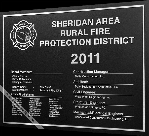 Sheridan_Fire_Office_Etched_Zinc_Government_Facility_Plaque