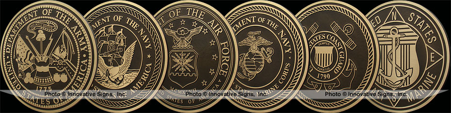 Government & Military Seal Plaques - For Buildings, Memorials & Veterans